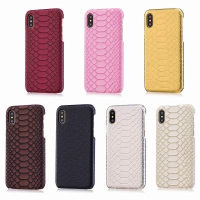 China Fashionable Luxury Sexy Snake Skin Pattern Hard Back Cover Phone Case For iPhone X for sale