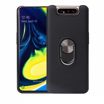 China Fashionable 360 ​​Degree Rotating Dual Layer Armor Cover for Samsung Galaxy A80 Ring Kickstand Holder Case for sale