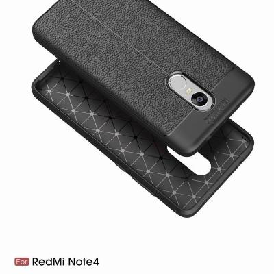 China Fashionable Leather Texture Phone Case For Redmi Note 4, For Redmi Note 4 Shockproof Back Cover for sale