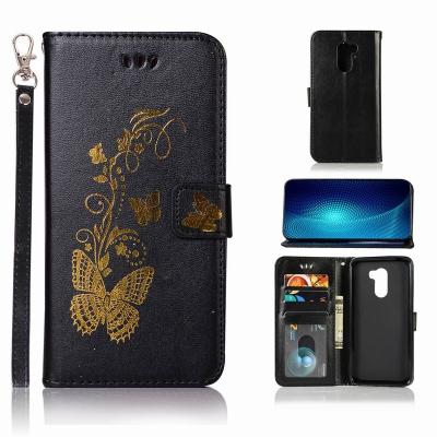 China Fashion Wallet Flip Butterfly Design Leather Case For Xiaomi Poco F1 6.18