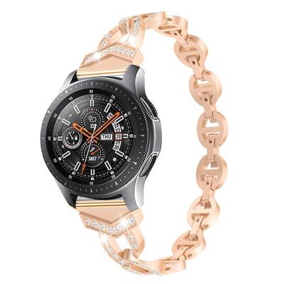 China Eco-Friendly Rhinestone Strap Metal Replacement Watch Band For Galaxy Active 42mm Watch Band for sale