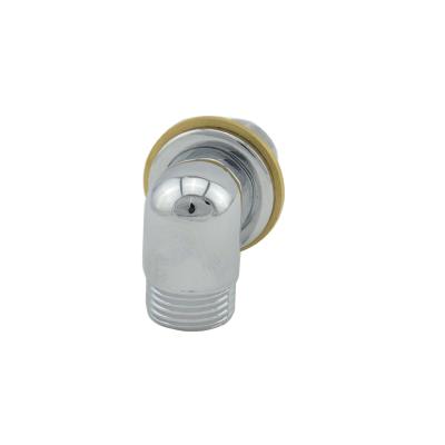 China Needle Free High Quality Chrome Round Hand Shower Solid Brass Water Supply 90 Degree Elbow Shower Outlet Adapter for sale