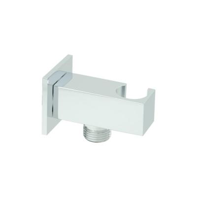 China Without Diverter High Quality Chrome Square Solid Brass Hand Held Shower Holder Bracket With Water Outlet for sale