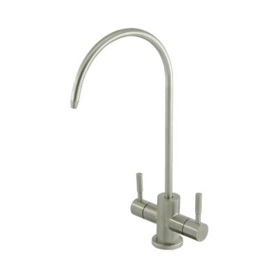 China Double Handle 304 Stainless Steel Contemporary Kitchen And Drinking Water Lead Free Brushed Pure Water Tap Faucet for sale