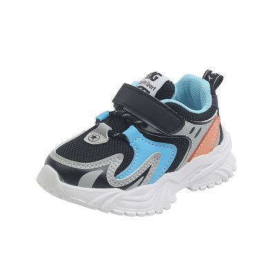 China Import and export quality cheap net fabric non-slip hot selling children's shoes fashion black sneakers for sale