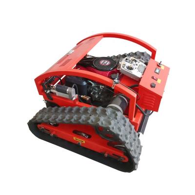 China 4-Stroke Lawn Mower Mini Wheel Lawn Mower Remote Control Slope Mower for sale