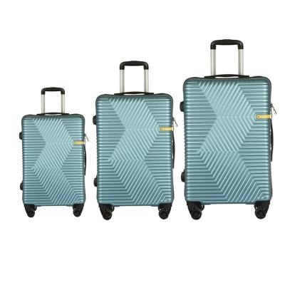 China Long-distance Travel New Arrival Trolley Luggage Bag 3 Piece Set Printed Abs Hard Shell Luggage Set For Travelling for sale