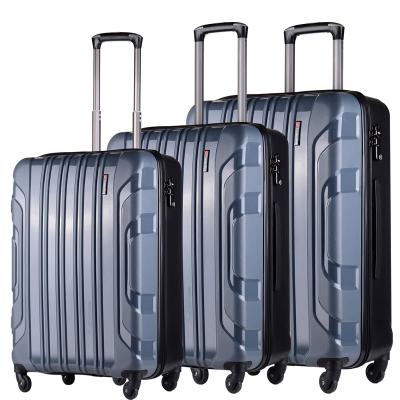 China Long-distance Travel High Quality Waterproof 3 Pcs Luggage Travel Bags Suitcase Factory Wholesale Luggage Sets PP Material for sale