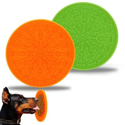 China Durable Durable Silicone Dog Lick Pad With Super Strong Suction Cup Distraction Dog Lick Mat For Pet Bathing And Grooming Dish Tray for sale