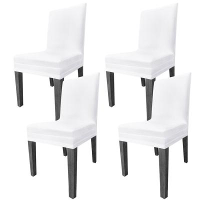 China Eco-friendly/UV Resistant/Durable/Wholesale Reusable/Comfortable Stretch Folding White Spandex Banquet Dining Umpire Chairs Seat Covers For Wedding Event Decoration Party Office Church for sale