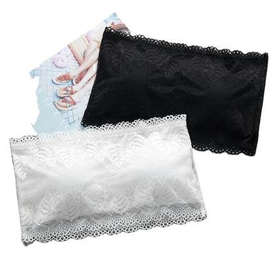 China Sustainable Lace Anti-glare Wrap Chest Tube Top Vest Lace Bottoming Tube Top With Chest Pad for sale