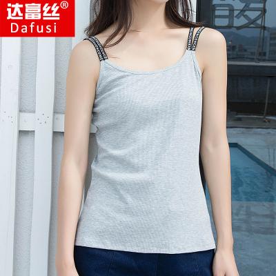 China Sustainable Spring And Summer Women Suspender Vest Slim Fits Thin Outer Wears Hong Flavor Bottoming Shirt for sale