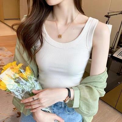 China Sustainable Women Anti Light Inside And Outside Wear U-neck To Cover The Auxiliary Breast Slim And Sexy Sleeveless Bottoming Coat for sale