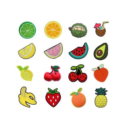 China 2021 Wholesale Designer Eco-Friendly Custom PVC Shoes Accessories Kids Drag Decoration Accessories Shoes Charm - Fruit for sale