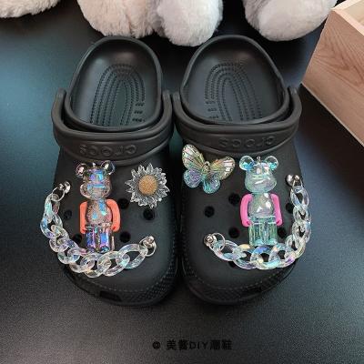 China Amazon Top Selling Eco-friendly Metal Shoe Charms Chains Decoration Accessories For Women Ladies To Clog Sandal Shoes for sale