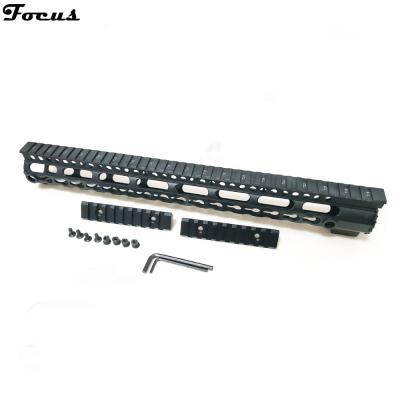 China 15 Inch Keymod Hunting Accessories Focus Sport Alibaba Trade Order AR-15 Free-Float 15 Inch Keymod Handguard With Two Rail Section for sale