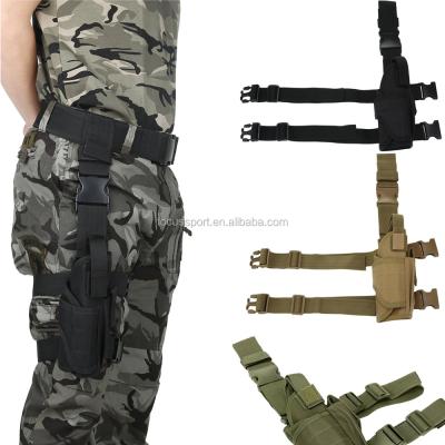 China Adjustable Tactical Pistol Gun Holster Drop Leg Gun Holster Tactical Gun Pouch For Military & Police Man for sale