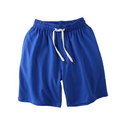 China 2022 Summer Men's Fashion Solid Color Elastic Waist Drawstring Anti-wrinkle Shorts Sports Pants Beach Trend Casual Pants Hot Selling for sale