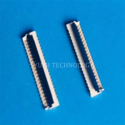 China CONNECTION 0.3MM PITCH SIZE 1.0MM LOCK TYPE SLOPE SIDE CONTACT FFC / FPC CONNECTOR for sale