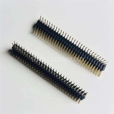 China CONNECTION 2.54MM PITCH SIZE 2.5MM*2 DIP PIN HEADER for sale