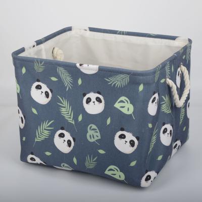 China Sustainable Fabric Storage Baskets Empty Gift Baskets With Rope Handles Decorative Baskets For Organization for sale