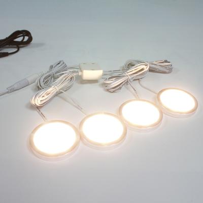 China Warm White Under Cabinet Lighting 8 Pcs LED Spotlight Lights 12V L60mm x H7mm for sale