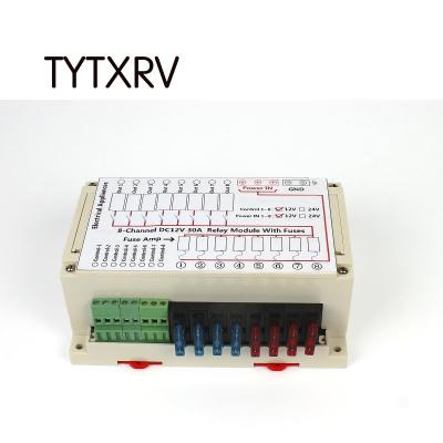 China TYTXRV CE 8-Channel DC 24V 30A Epoxy Relay Module With Fuses Patent Caravan Accessories Camper Automotorhome rv Parts for sale