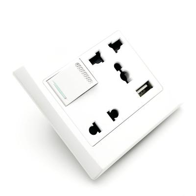 China Convenient universal socket with USB and switch wall socket and switch for sale