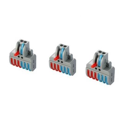 China Widely Used In 250V Electrical Hot Selling Double Head 6 Block Nylon Copper Block Terminal Connectors Industry For Plug In Socket With 0.2-4mm Square Meter Solid Wire for sale