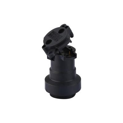 China Custom Round Ceramic Inner Screw Part E27 Lamp Holder For String Lighting With Black Iron Silver Plating Flat Base for sale