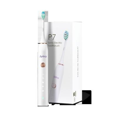 China Oral Care Deep Cleansing Smart Type With 5 Speed ​​Smart Sonic Electric Toothbrush Adult Slim Bristle App Connected Cordless Soft Tartar Remover for sale