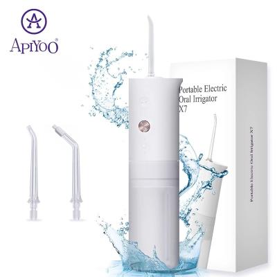 China Apiyoo Ipx7 Waterproof Portable Car Travel Whitening Wireless Oral Dental Water Flosser Irrigator for sale