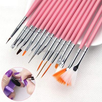 China Beauty Care Make Tools Factory OEM Private Label Gel Nail Art Set Brush For Acrylic Brush Handle Nail Art Plastic Nail Brush for sale