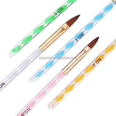 China Beauty Care Make Tools Nail Art New Product 5pcs Nail Brush Acrylic Coating Glitter Gel Nail Polish Cleaning Brushes for sale