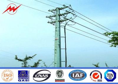 China 45 - 48m Steel Utility Poles Hot Dip Galvanized Steel Power Pole For Overhead Line for sale