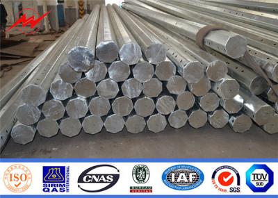 China 69kv Steel Utility Poles , Hot Dip Galvanized Power Distribution Pole for sale