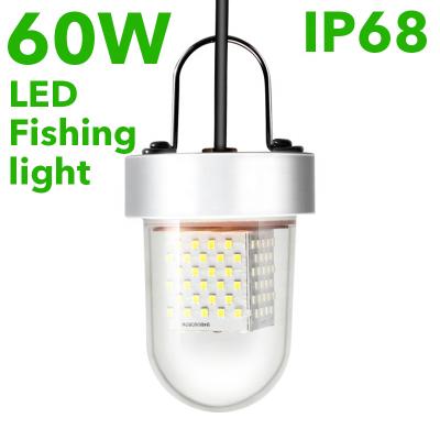 China Hot Selling Underwater Fishing Lamp IP68 Waterproof LED Under Water Lights 12V 60W Lure Fishing Light for sale