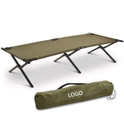 China 600D Polyester+ Aluminum Tubes Or Steel Outdoor Sports Raising Cheap Folding Military Aluminum Outdoor Bed Camping Bed Camping Bed for sale