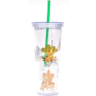 China Sustainable 24 oz Reusable Plastic Disney Park 2021 WDW Big Venti Tumbler With Straw for sale