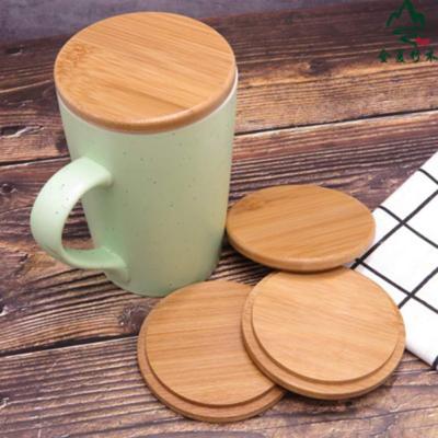 China Non Spill Environmental Wooden Mug Cover For Mug Jars Glass Jar Drink Mug Lid Wood Coffee Mug for sale