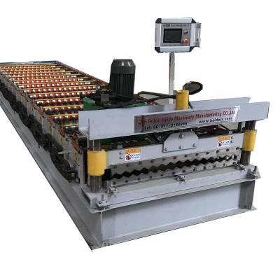 China Building Material Shop Corrugated Iron Roofing Sheet Roll Forming Making Machine for sale