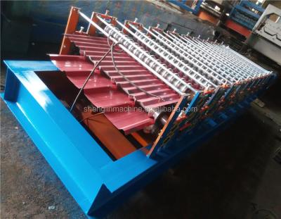 China Factory Botou Haide CE Certification Roof Tile Roll Forming Cold IBR or CNC Coil Panel Double Layer Roll Forming Machine for sale