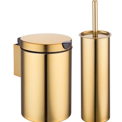 China Sustainable Contracted Wall Mounted Hotel Metal Toilet Trash Can Set (AWS112) for sale