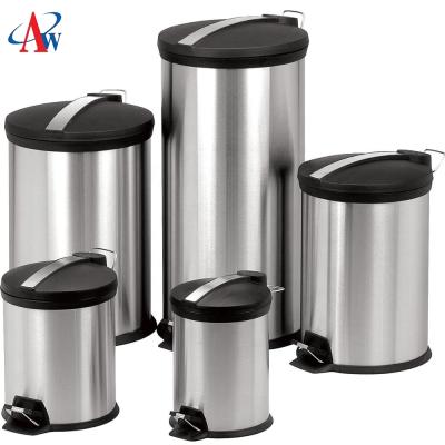 China Sustainable Household Pedal Trash Can With Cover 5L Kitchen Waste Bin Plastic Dust Bin (AWB101) for sale