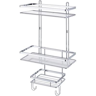 China Floor Type - 2 Tier Bathroom Wire Storage Rack Chrome Plated Wire Hanging Wall Rack (AW018-2) for sale