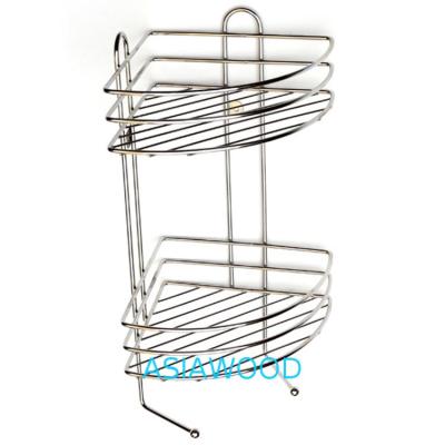 China Shop Sundries Best Quality Shower Bathroom Corner Rack Metal Wall Hanging Shampoo Cart for sale