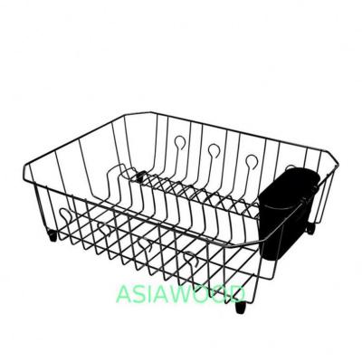 China Sustainable Plastic Dish Rack With Drain Panel Wire Shelving Versatility for sale