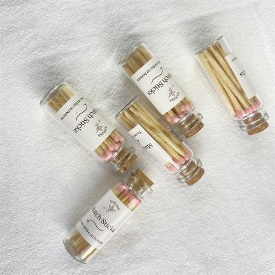 China Household Wooden Matches In Bottle Candle Aromatherapy , New Custom Colored Match Sticks In Glass Jar Bottle Matches for sale