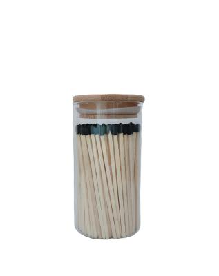 China Household Wooden Matches In Bottle Candle Aromatherapy , New Custom Colored Match Sticks In Glass Jar Bottle Matches for sale