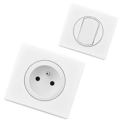 China Home Light Remote Control European White Plug Wall Socket Screwless French CB CB Socket 16A Switch And USB Charger For Wholesale for sale